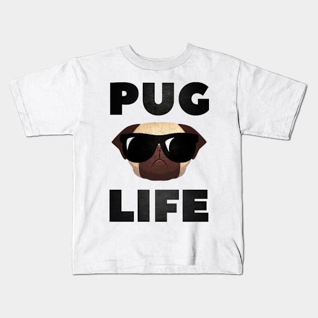 Pug Life Kids T-Shirt by AllThingsNerdy